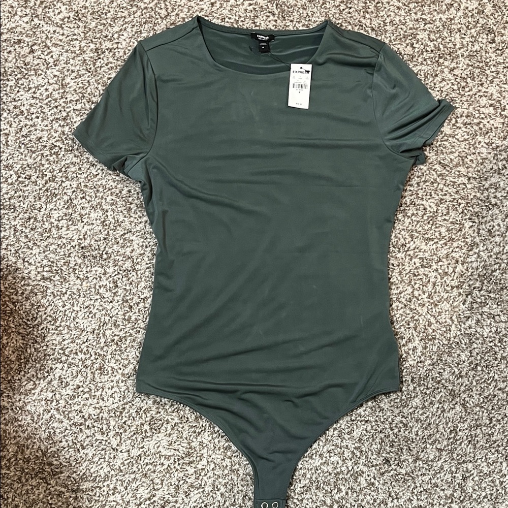 Express Forest Green Bodysuit